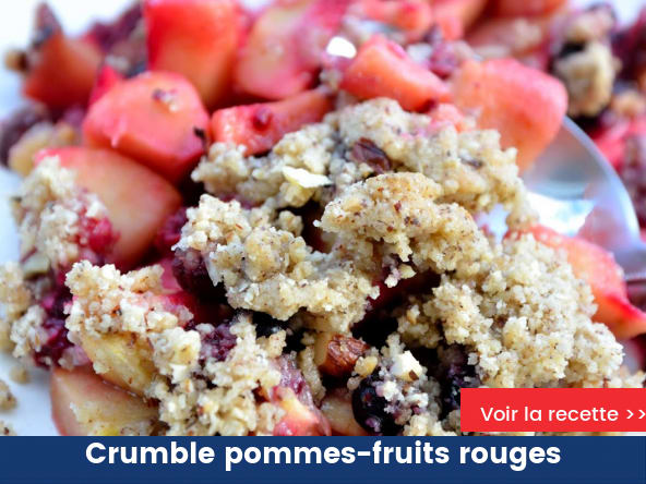 Crumble pommes-fruits rouges